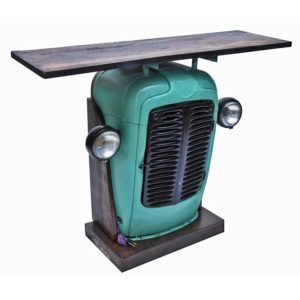 Side Wall Tractor Table blue finish