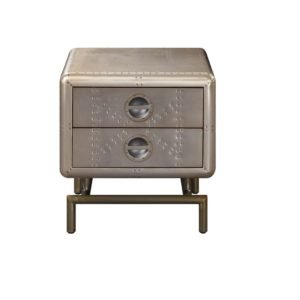 Aviator Trunk Design Wooden End Table